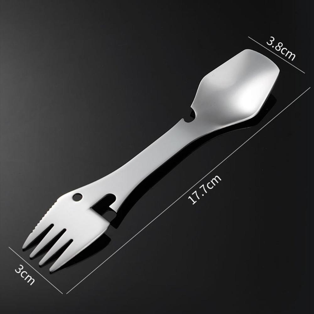 Picnic Hiking Outdoor Can Opener Portable Multifunctional Tableware Spoon Spork Fork