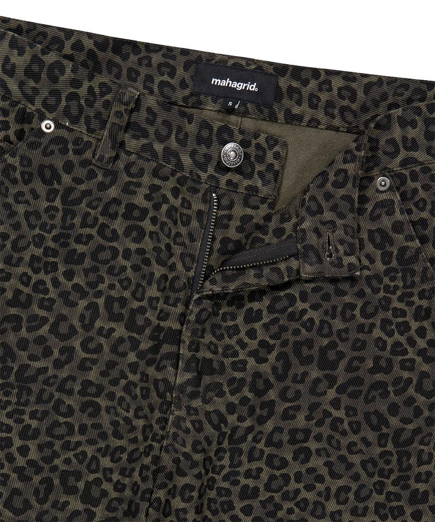 MAHAGRID Curved Leopard Pant Khaki(Mg2Ffmpa10A)