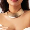 Übertriebene Punkt Metall Draht Offene Manschette Drehmomente Choker Halskette für Frauen Punk Breit Verstellbare Kette Grunge Schmuck Steampunk Männer