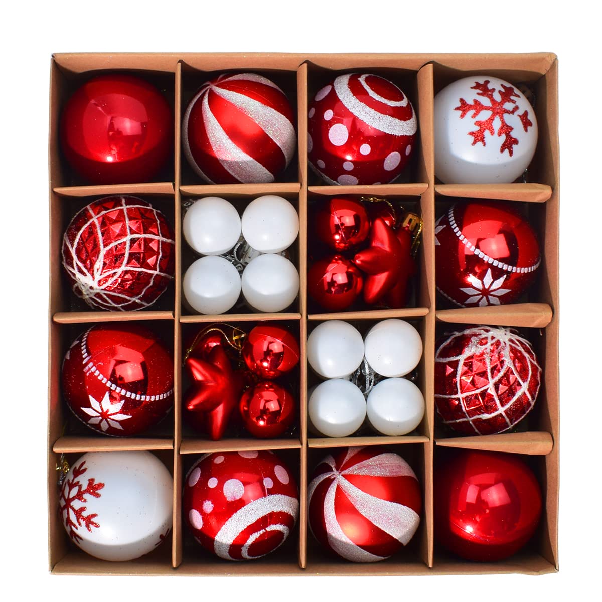 

Gorgeous Christmas Ornament Ball Nordic for Christmas Tree Stylish and Gorgeous Decor for and Perfect for Homes and New Years and 44-Piece Set, Style,