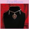 Gothic Hiphop Heart Cross Pendant Necklace For Men And Women