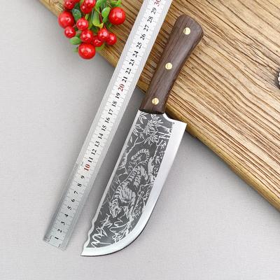 High Hardness Butcher Knife Stainless Steel Tiger Pattern Kitchen Knife Bone Chopper Cleaver Meat Knives Knock The Bones