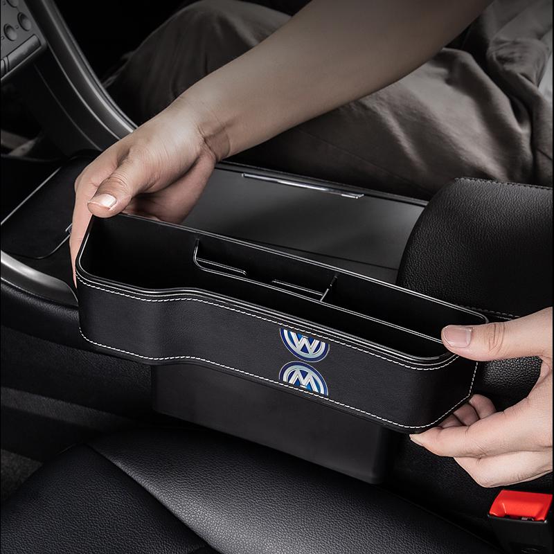 BSB1 VW GTI GOLF Car Crevice Storage Box Seat Gap Slit Seat Gap Slit Seat Organizer For Volkswagen CC R-Line T5 Golf T-ROC R Polo GTD xg2