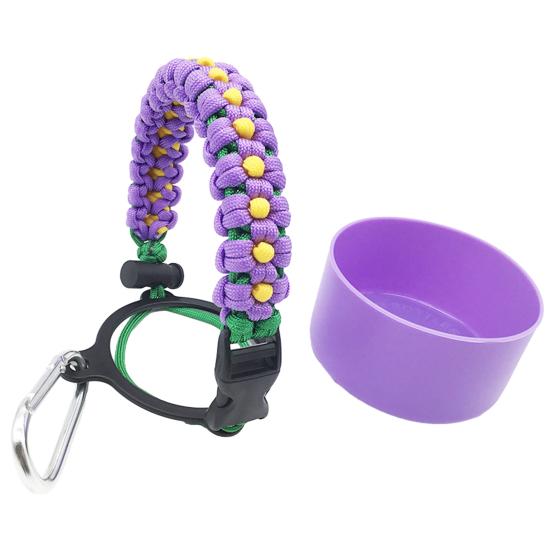 1 Set Water Bottle Strap with Silicone Cover Durable Easy To Install Non-Slip Water Cup Strap for Home Outdoor