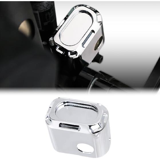 Copertura Pompa Freno Posteriore in Alluminio per Moto Harley 2018-2025 Softail Street Bob Breakout Low Rider Fat Boy (Cromo)
