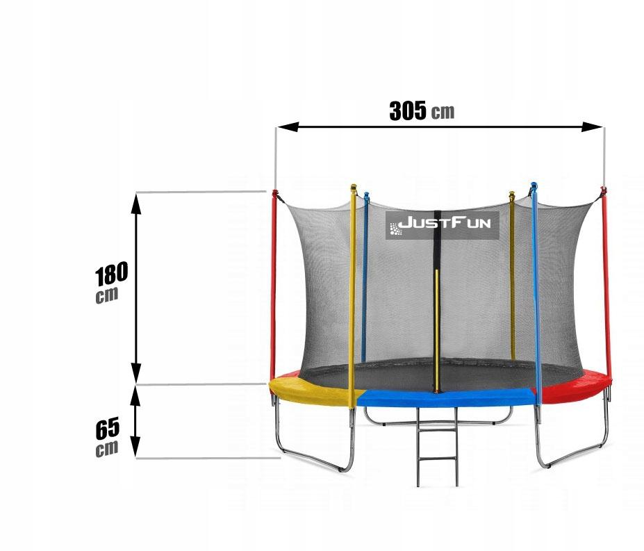 JUST FUN GARDEN TRAMPOLINE 10FT-305CM MULTI