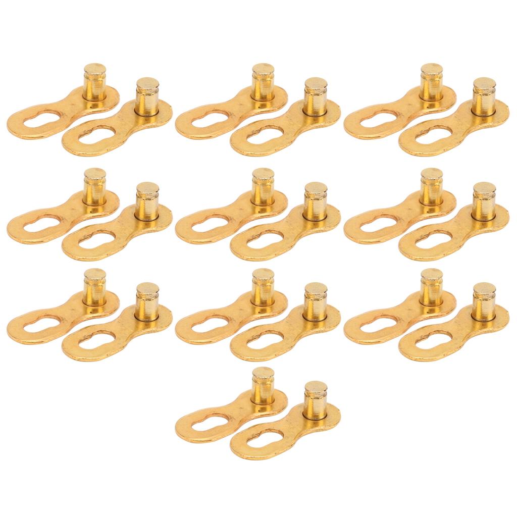 10 Pair 10 Speed Steel Bike Bicycle Chain Missing Link Connector Parts Cycling Accessory Golden
