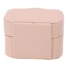 Mini Ring Storage Box PU Leather Small Jewelry Box Organizer Small Travel Earring Case Pink