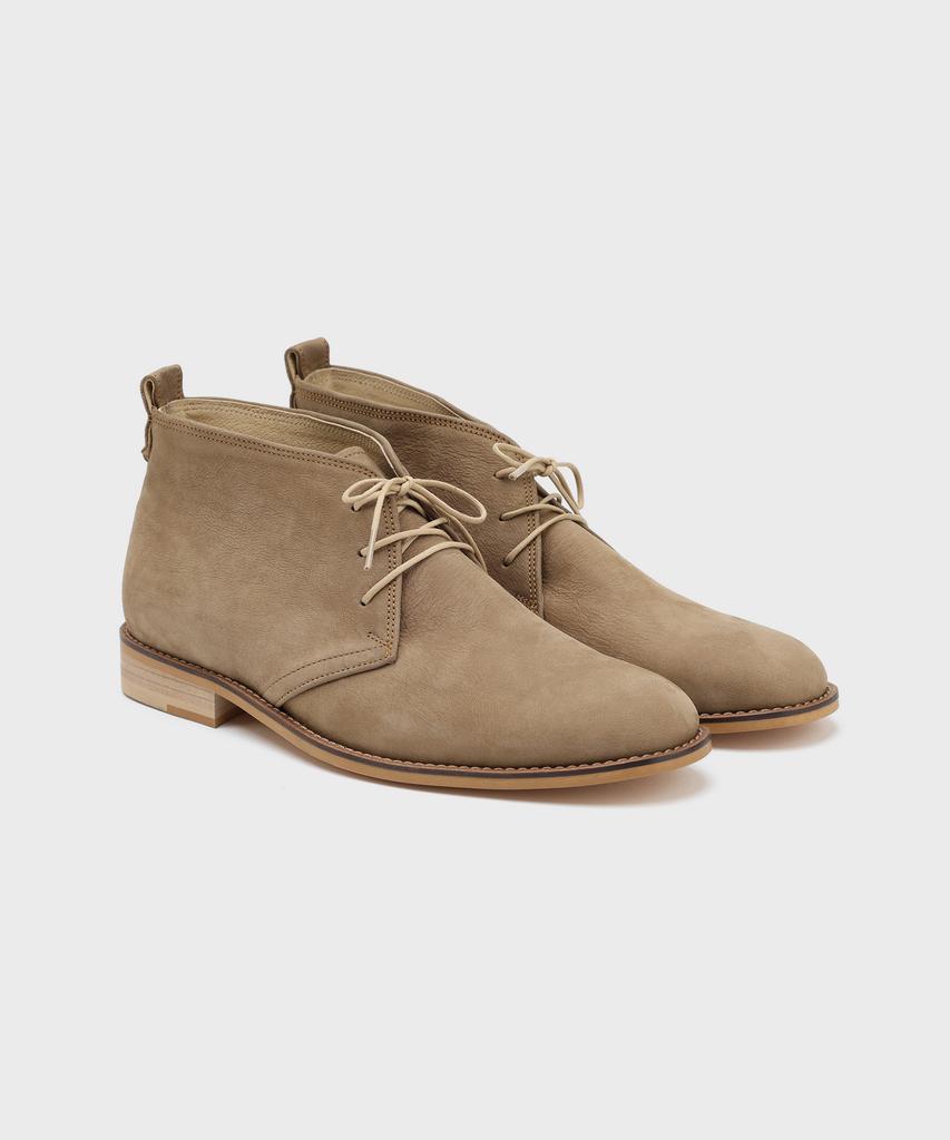 Firenze Atelier Standard Round-Toe Chukka Boots 7702 [Beige Nubuck]