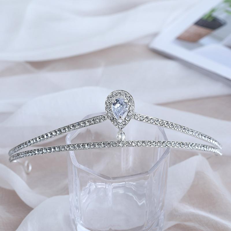 Children's Crown Hair Accessories  Cute Princesses Girls  Water Diamond King Crown Hair Bands Birthday Gifts for Girls Baby Headbands and Headwear