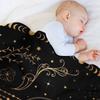 Celestial crescent moon with floral accents and moon phase Throw Blanket Soft Cozy Blanket for Pet Kids Adults