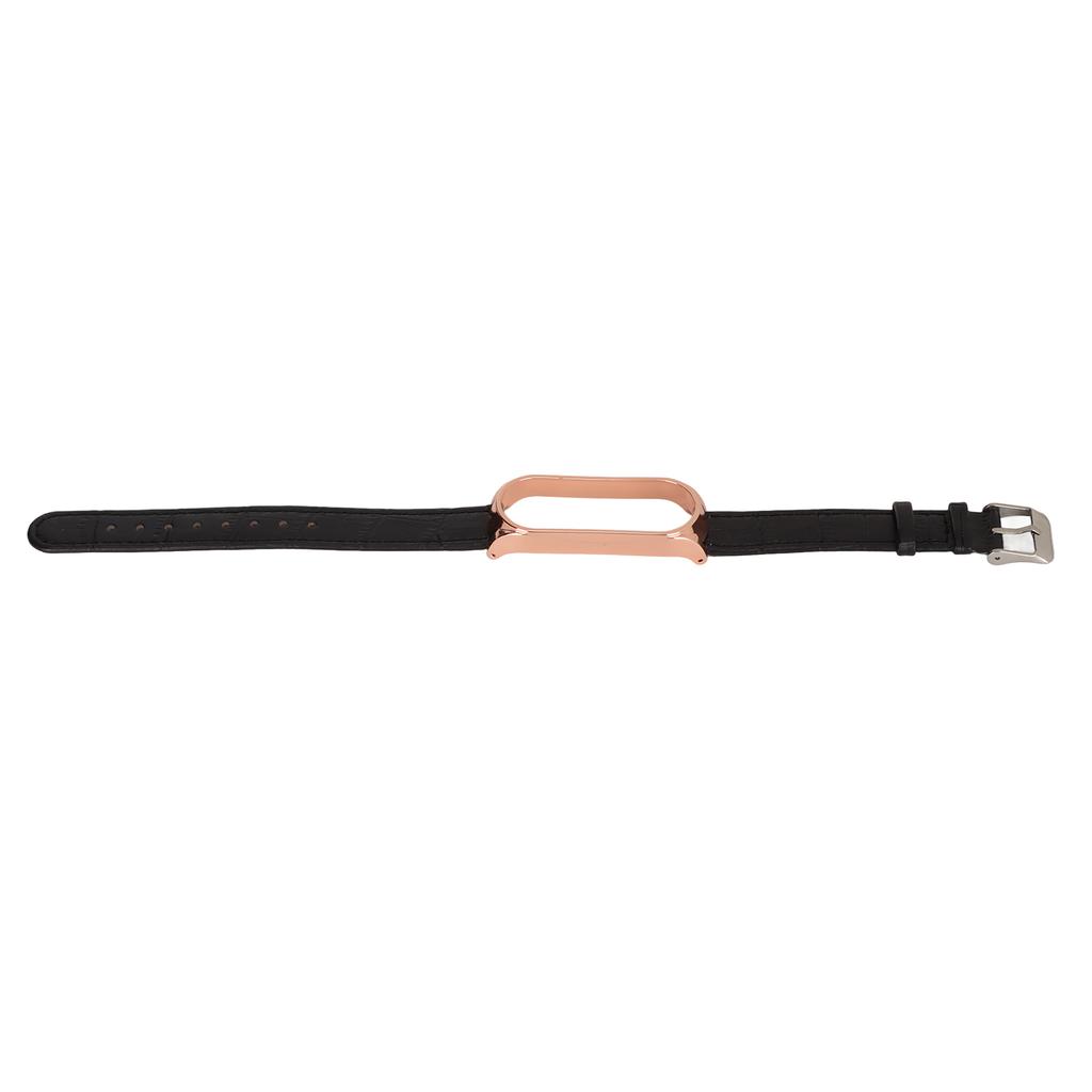 Schnellverschluss Leder Uhrenarmbänder Bambusmuster Uhrenarmbänder Handgelenk Smartwatch Armband Ersatz für Xiaomi Mi Band 6 5