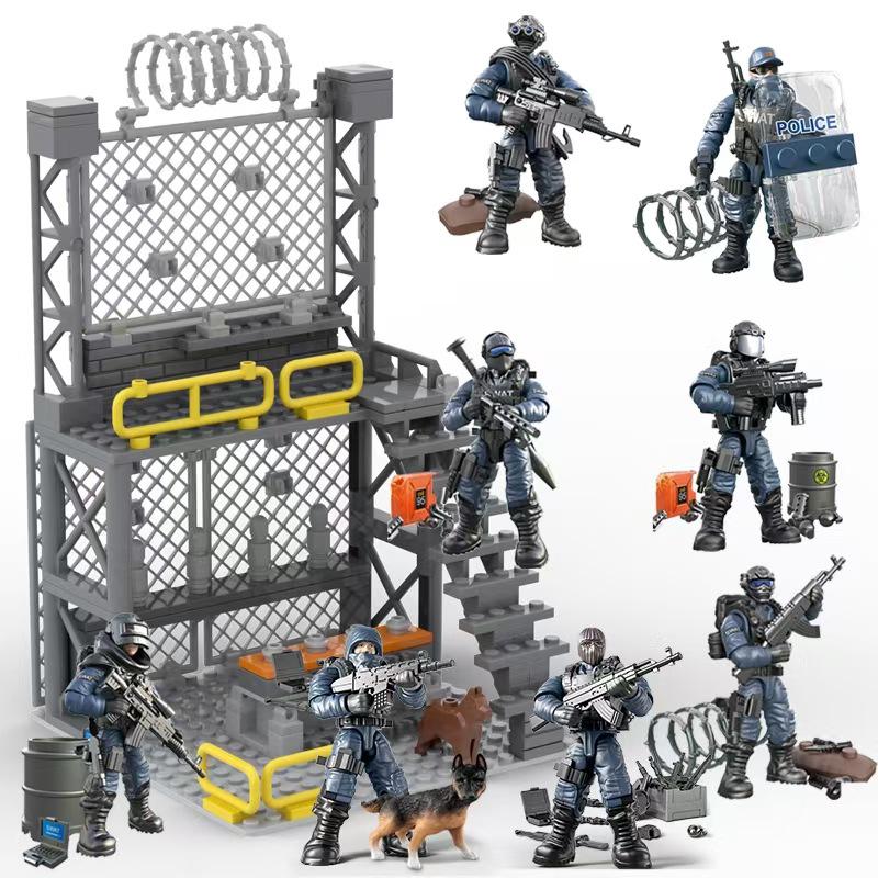 Movable Military Minifigure Building Blocks for Boys