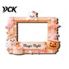 Decorative Magnetic Frame Halloween Photo Refrigerator Magnet, Ghost Pumpkin Picture Display Holder, Wooden for Holiday Party Kitchen Themed