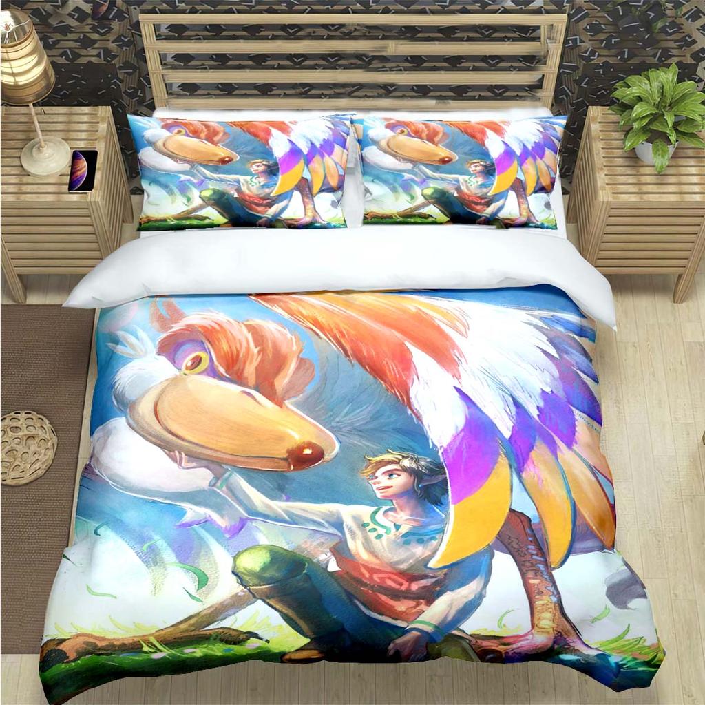 Comforter Fashion Classic Exciting Game Z-Zelda Print Bedding Sets Bed Supplies Set Bed Comforter Set Bedding Set Luxury Gift