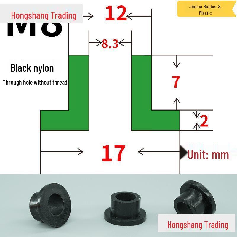 Step T-Shaped Nylon Insulating Bushing Washer, M3-M35 Thread Protection Spacer