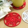 6pcs/lot Cup Mat Merry Christmas Decorations Snowflakes Cup Mat Non-woven Fabric Dinner Party Dish Tray