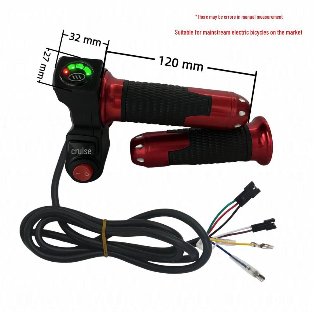 Four-Light Switch with 23V Display Electric Bike Throttle Grip