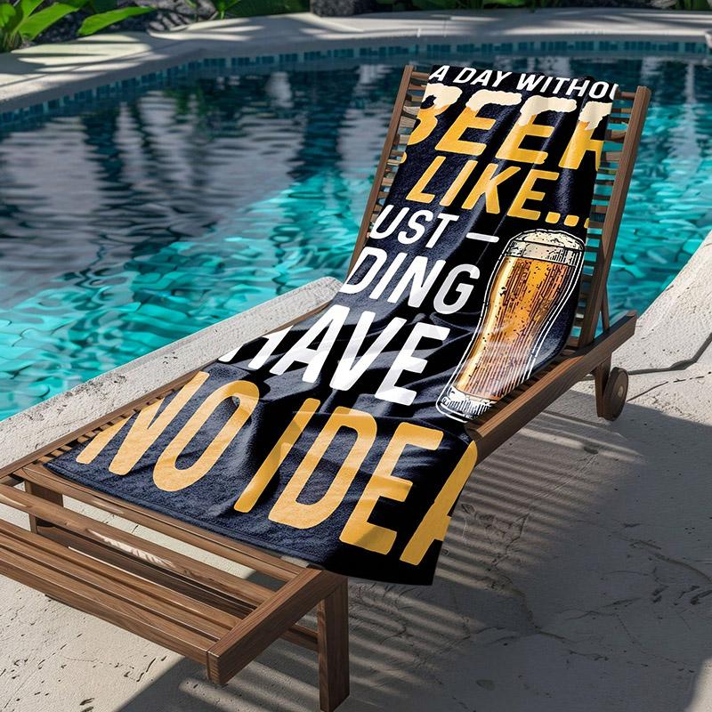 Ein Tag Ohne Bier Lustiges Strandtuch Gemustert Sonnenschutz Und Winddicht Geeignet Für Schwimmbad Camping Reise Decke
