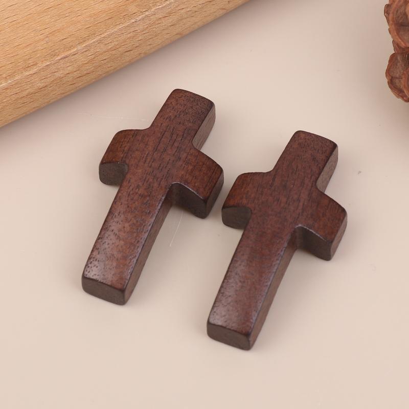 1/2PCS Wooden Pocket Prayer Cross, Small Handheld Cross For Comfort, Pocket Gift For Prayer & Faith