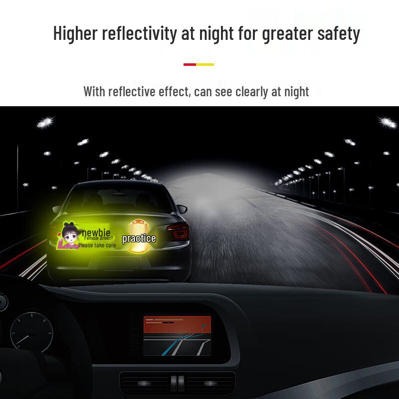 Female Driver Reflective Car Sticker Set