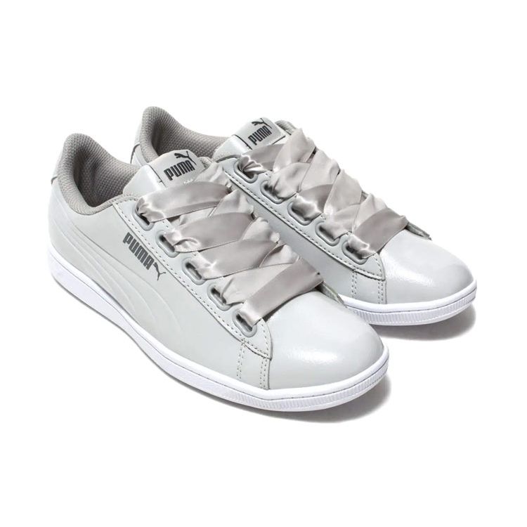 Puma Vikky Ribbon Patent Casual Sneakers Women sneakers Gray 366417-03