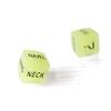 Yousheng 1 Pair Luminous Funny Dice Set Exciting Relief Effect Wear-resistant Anti-break Sex Dices Game for Couples
