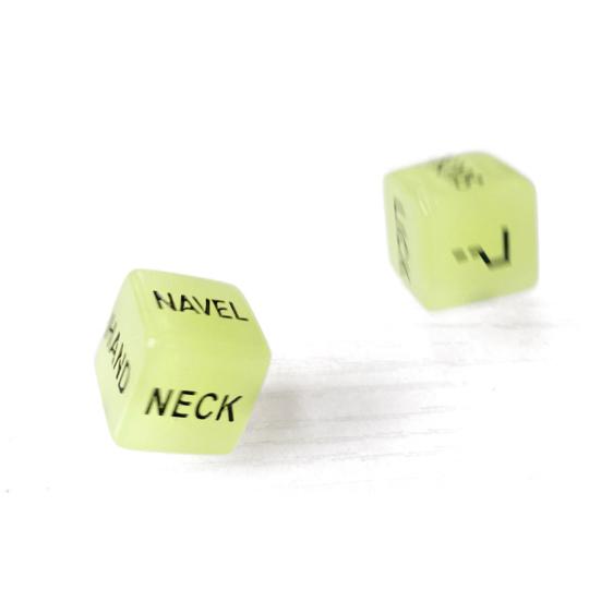 Yousheng 1 Pair Luminous Funny Dice Set Exciting Relief Effect Wear-resistant Anti-break Sex Dices Game for Couples