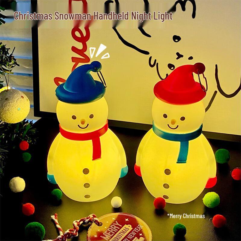 Tragbares LED Schneemann Weihnachts-Nachtlicht