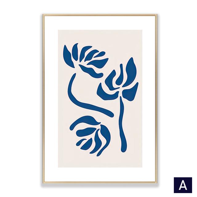 

Скандинавская современная абстрактная живопись в геометрическом стиле, графика с синими пятнами, постеры, художественные холсты, картины для декора гостиной, спальни 21cm×30cm NoFrame