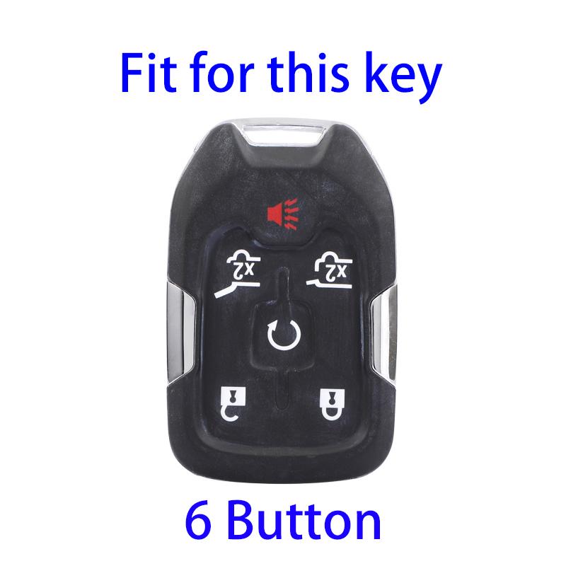 TPU Car Remote Key Case Cover Holder Shell For Chevrolet Suburban Tahoe GMC Yukon 6 Buttons Accessories Auto