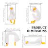 4 Pcs Resin Goose Figurine Computer Monitor Decor Cute Mini Goose Statue for Car Dashboard Funny Desk TV Photo Frame Decoration