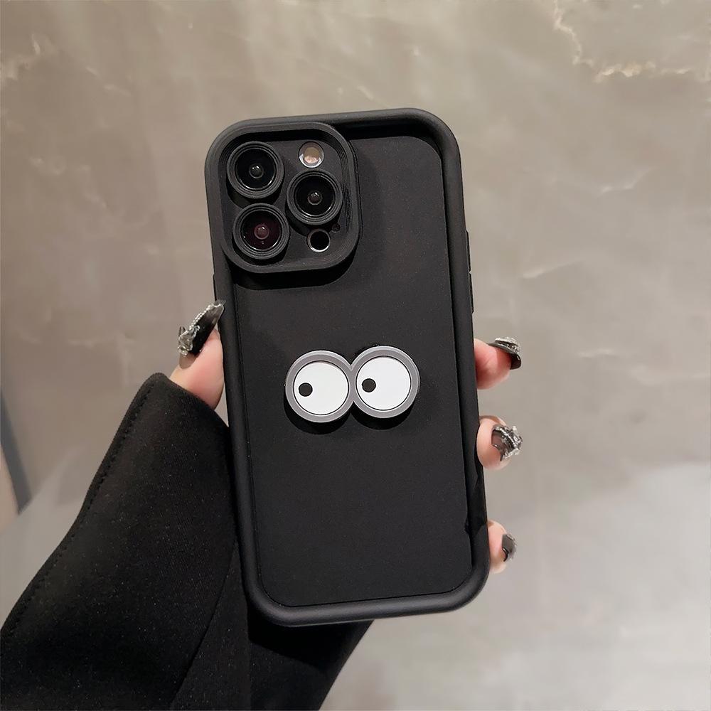 Applicable To Apple 17 Mobile Phone Case Iphone14promax Three Dimensional Black Coal Ball 13 Cartoon Personality 11 All Inclusive Set 16