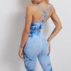 European & American Tie-Dye Seamless High-Waist Tummy Control Yoga Set