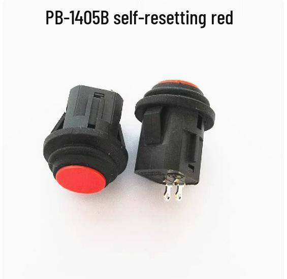 14MM Waterproof Self-Reset/Lock Button Switch - Red, Green, Black, Blue, Yellow, White