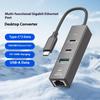 4 In 1 Gigabit Ethernet Adapter 1000 Mbps LAN USB 3.0 Data Transfer PD 100W Charging Type C Hub