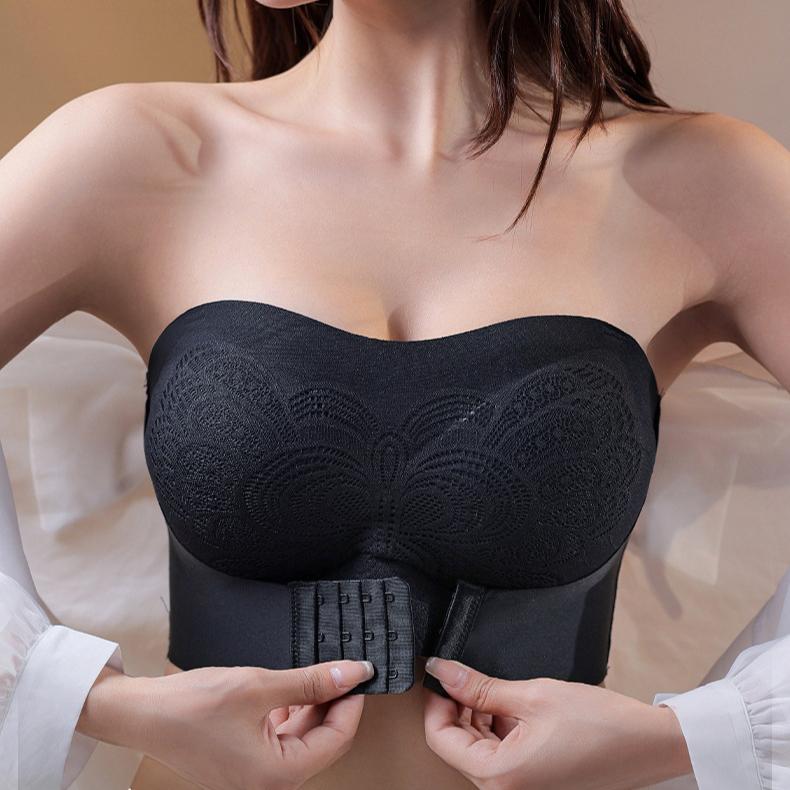 Reggiseno Senza Spalline In Pizzo - Taglie Forti, Senza Imbottitura, Reggiseno A Fascia