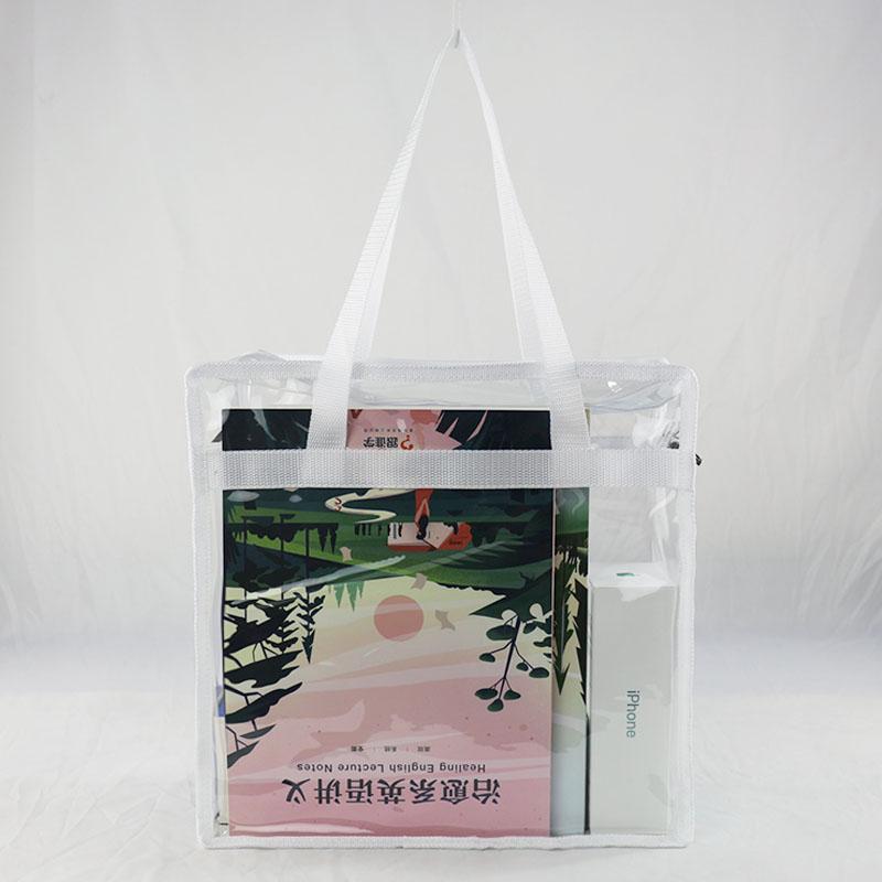 Transparent Handbag Large Capacity Shoulder Bag Crossbody Bag Fashion Portable Waterproof Travel Shopping Bag Storage Bag PVC Makeup Bag