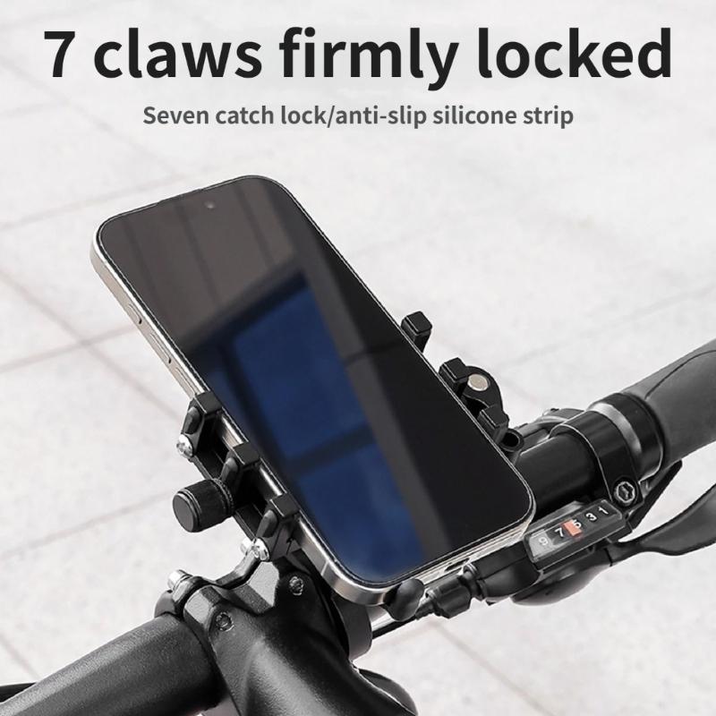 360 Degree Rotatable Bike Phone Holder Comfortable Viewing Angles Phone Stand for Smooth Cycling Experiences