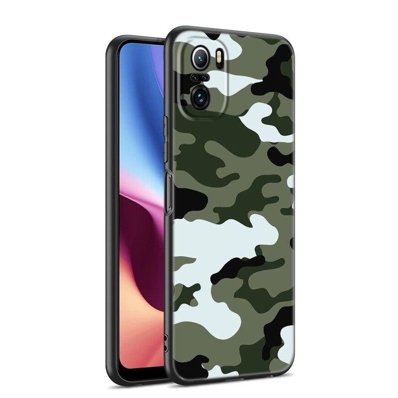 Camouflage Muster Camo Militär Armee Handyhülle Für Xiaomi Mi POCO X3 NFC GT M4 M3 12 11T 10T Pro A3 11 Lite NE 5G 12X 11i F3