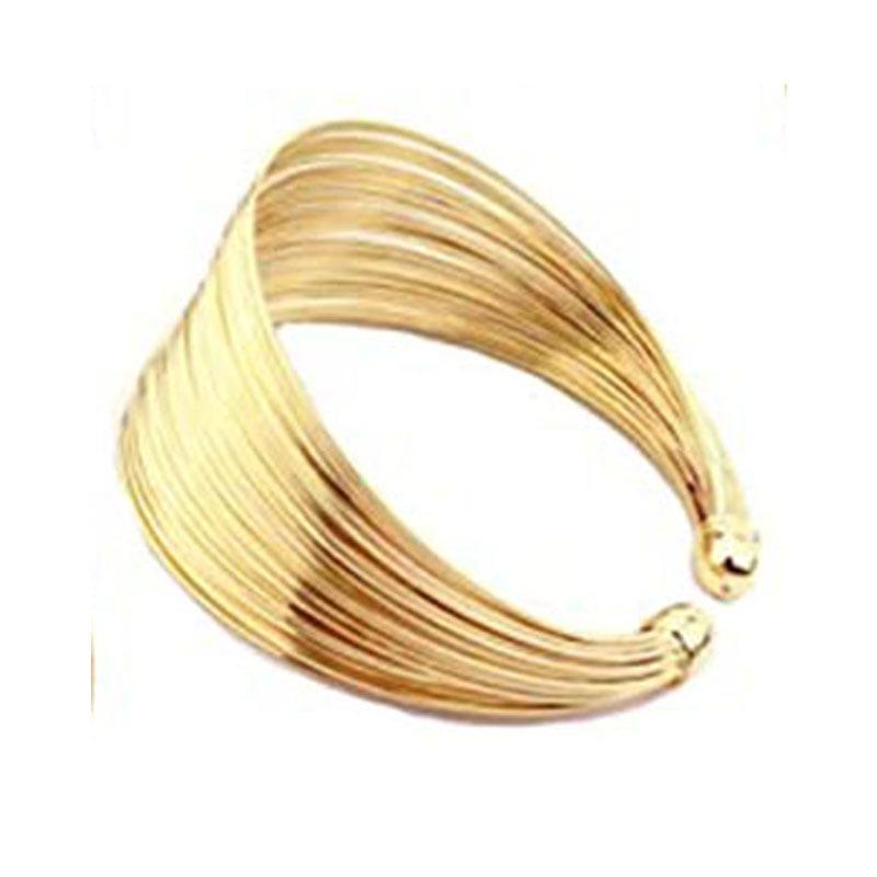 Exquisite European & American Metal Hollow Pattern Bracelet Set