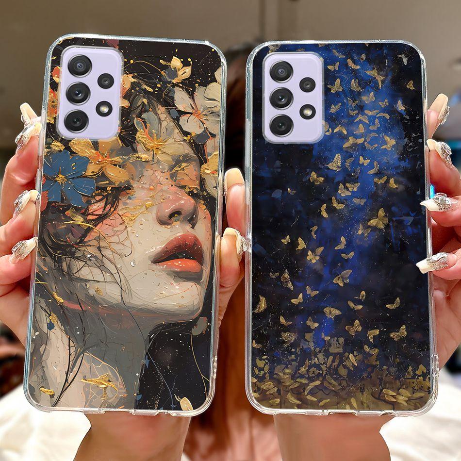For Samsung Galaxy A72 A52 A52s Cool Dragon Tiger Painted Phone Case For Samsung A72 A52s A52 5G Soft Silicone TPU Cases