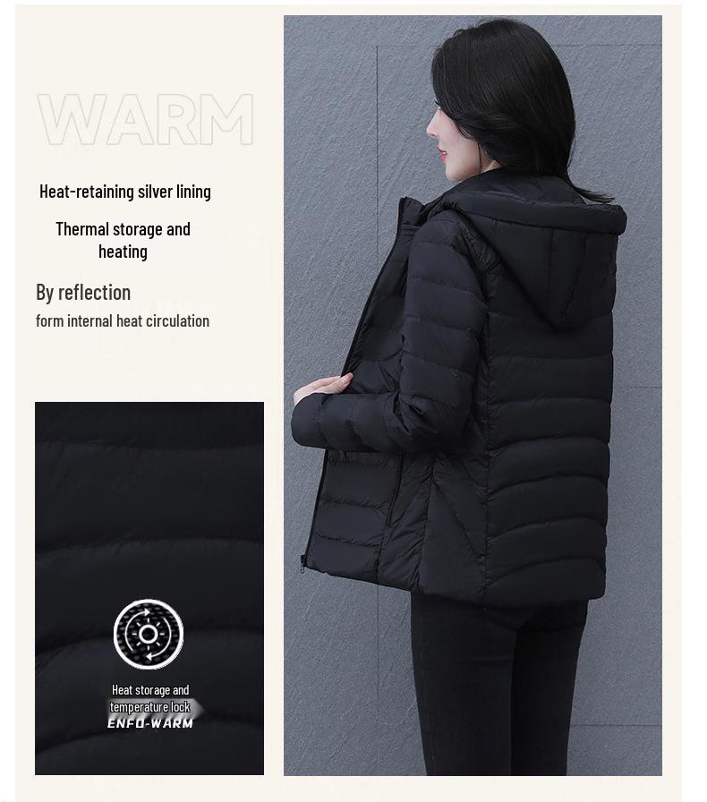 Women's Lightweight High-End Hooded Down Jacket, New Style 2024 Winter Coat