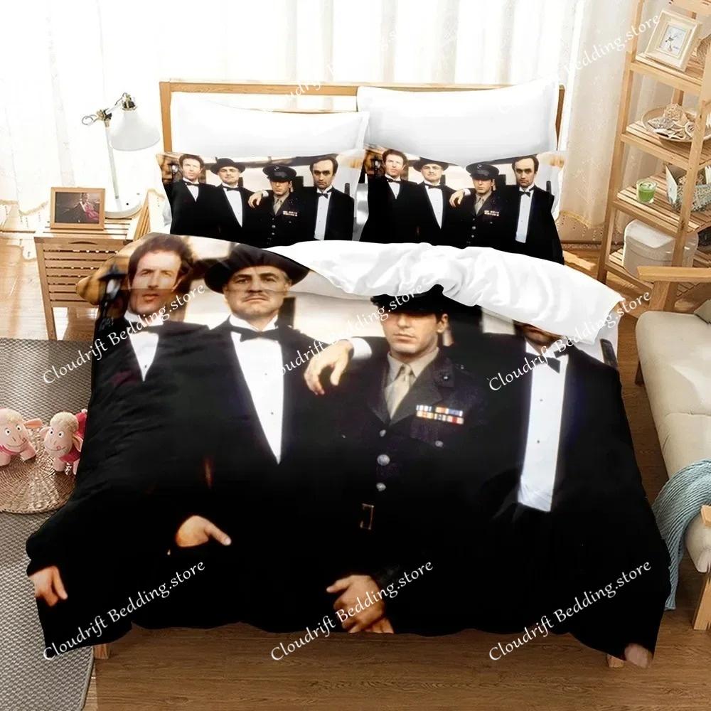 3D Print Godfather Bedding Set Single Twin Full Queen King Size Gangster Boss Aldult Kid Bedroom Polyester Duvetcover Sets
