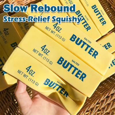Butter Stick Squishy Gift Slow Rising Squeeze Stress Relief Fidget Gift for Kids Adults Funny Decompression Birthday Gift
