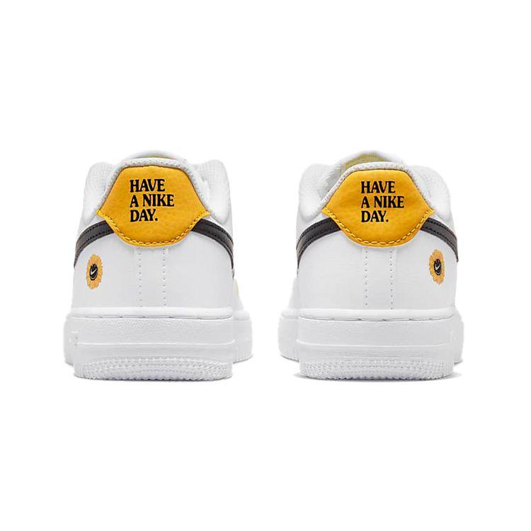 Force 1 LV8 PS Have A Nike Day Zapatillas para Niños Blanco Azufre Oscuro Negro DM4253-100