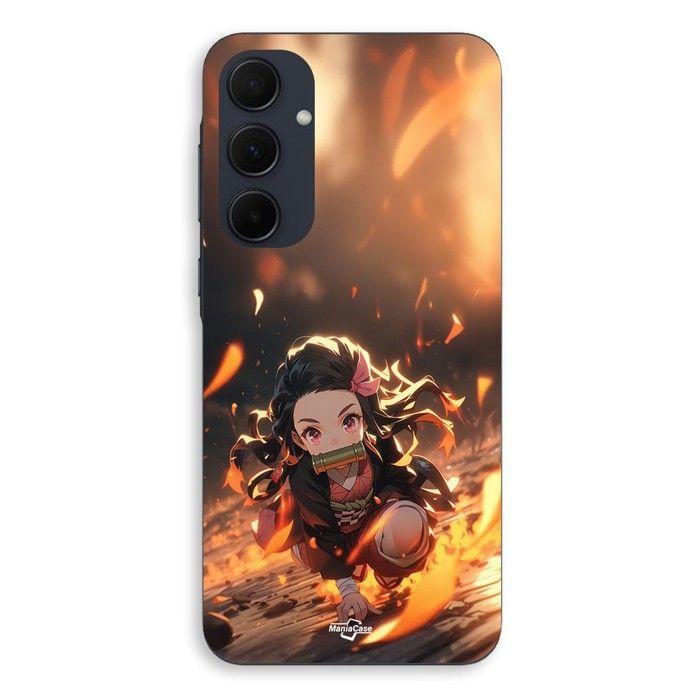 Coque Pour Samsung galaxy A35 Demon Slayer Nezuko 3D art anime Manga Maniacase