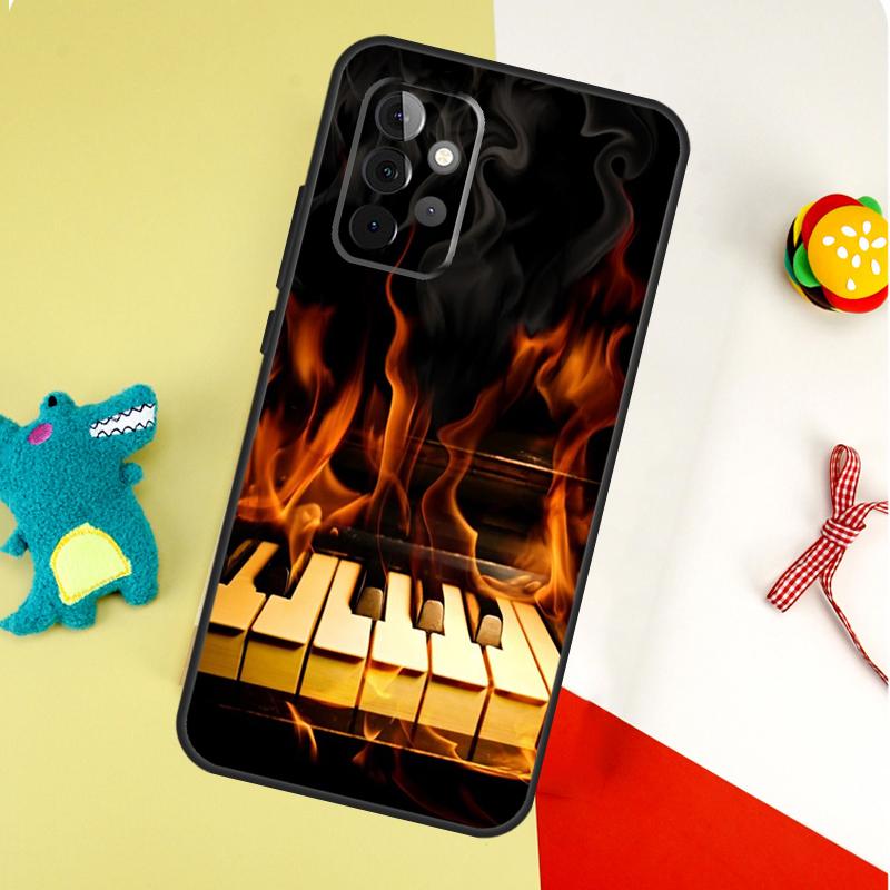 Piano Keys Musical For Samsung Galaxy A53 A33 A13 A54 A34 A14 A55 A35 A15 A05 A06 A16 A22 A32 A52 Phone Case