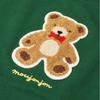 [Children's Clothing] Moujonjon (Moojeongjeong) Bear Sagara Embroidered Fleece Sweatshirt 80cm-140cm M60602
