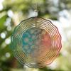 360 Degree Rotating Metal Wind Spinner for Outdoor Garden Decor with Intricate Floral Design and Vibrant Colors Perfect Gift for All Seasons